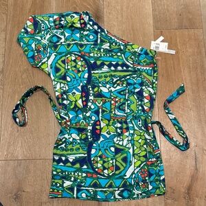 Trina Turk Multicolor One-Shoulder Swim Coverup